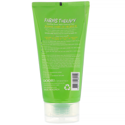 Doori Cosmetics, Farms Therapy, Sparkling Cleansing Foam,  Green Apple,  5.0 fl oz (150 ml)