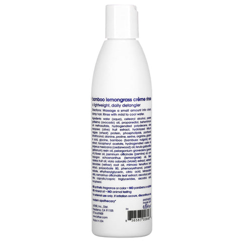 Lather, enjuague en crema de hierba de limón y bambú, 8 oz (236 ml)