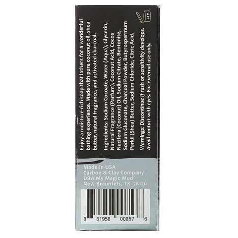 My Magic Mud, Carbón hidratante, Jabón de aceite de coco, Petitgrain de neroli relajante, 5 oz (141,7 g)