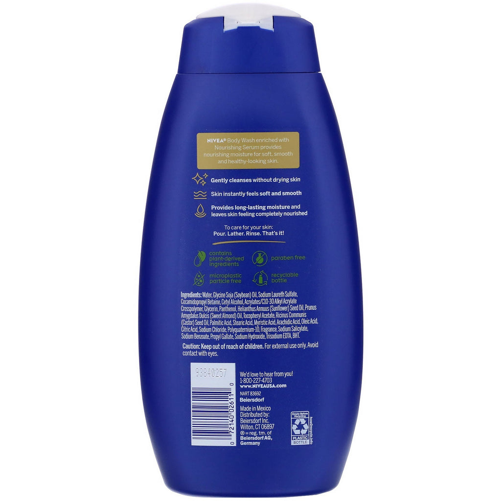 Nivea, nærende kropsvask, nærende pleje, 20 fl oz (591 ml)