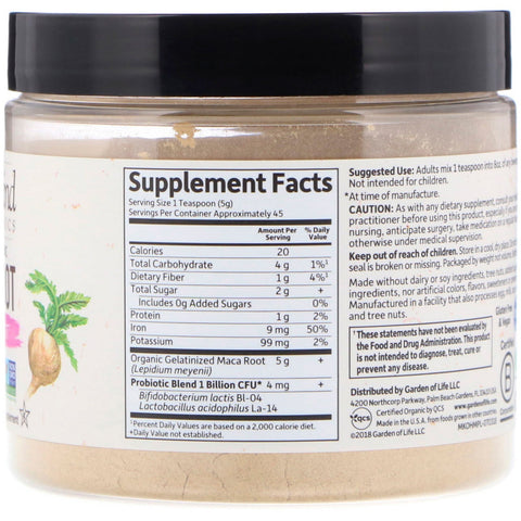 Garden of Life, MyKind s, Fair Trade  Maca Root, Energy Boost, 7.93 oz (225 g)