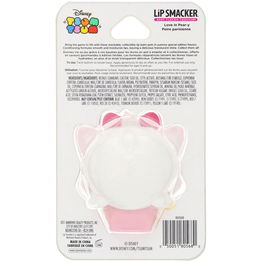 Lip Smacker, Disney Tsum Tsum Lip Balm, Marie, Love in Pear-y, 0,26 oz (7,4 g)