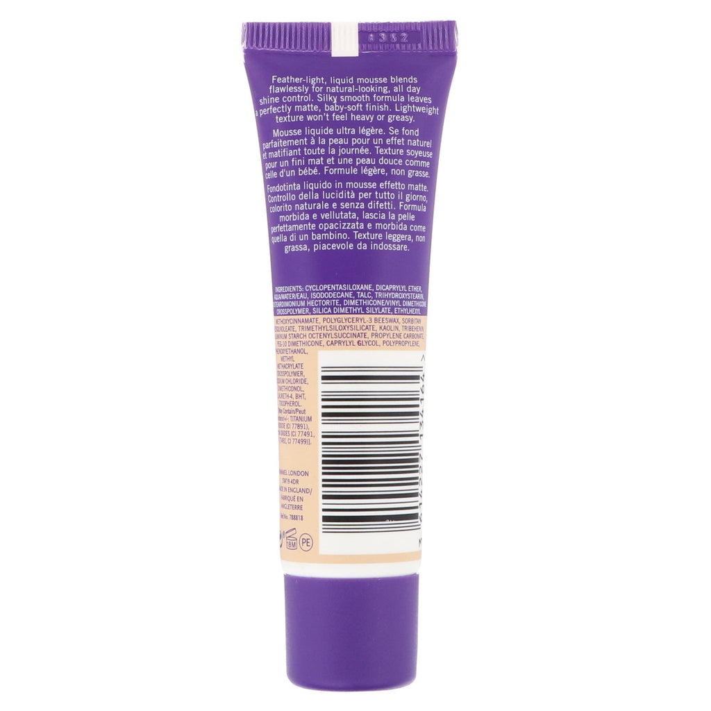 Rimmel London, Base matificante de cobertura total Stay Matte, 085 Fair Beige, 30 ml (1 oz. líq.)