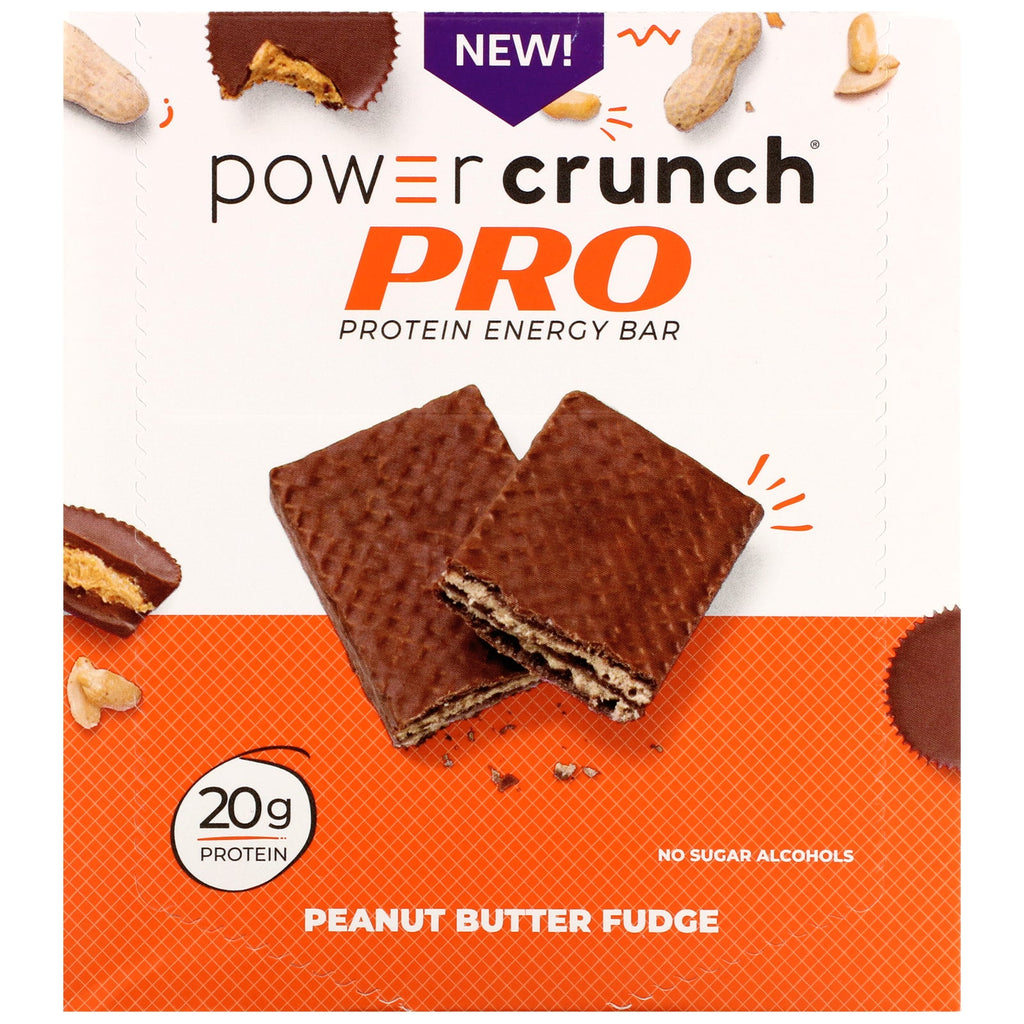 BNRG, Power Crunch Protein Energy Bar, PRO, Peanut Butter Fudge, 12 barer, 2 oz (58 g) hver