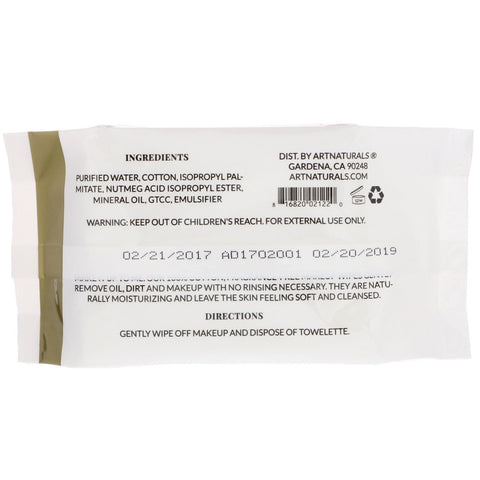 Artnaturals, Makeup Wipes, 30 Wipes