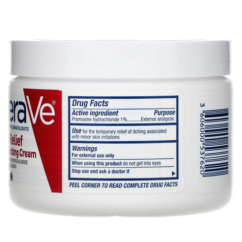 CeraVe, Crema humectante para aliviar la picazón, 12 oz (340 g)