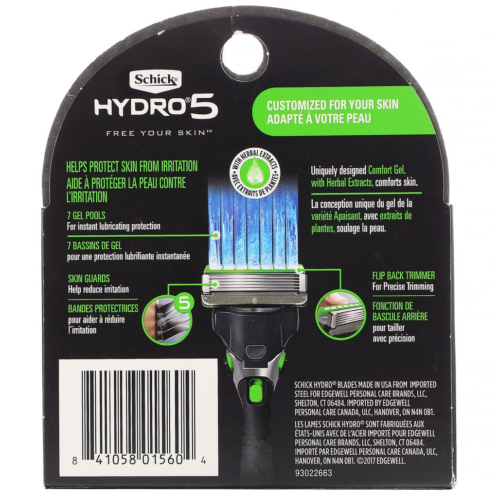 Schick, Hydro Sense, Sensitive, 4 Cartridges