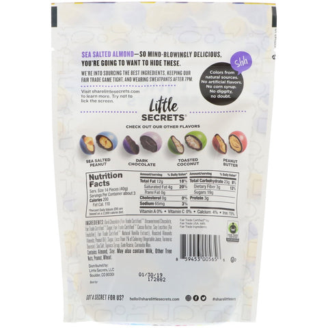 Little Secrets, Dark Chocolate Pieces, Sea Salted Almond, 4.5 oz (128 g)