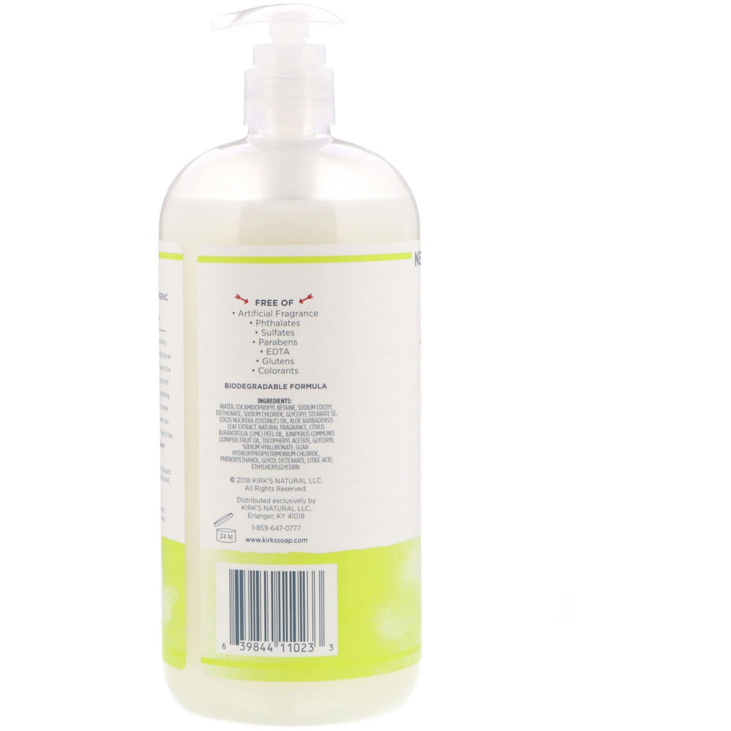 Kirk's, 3-in-1 Head to Toe Nourishing Cleanser, Juniper & Lime, 32 fl oz (946 ml)