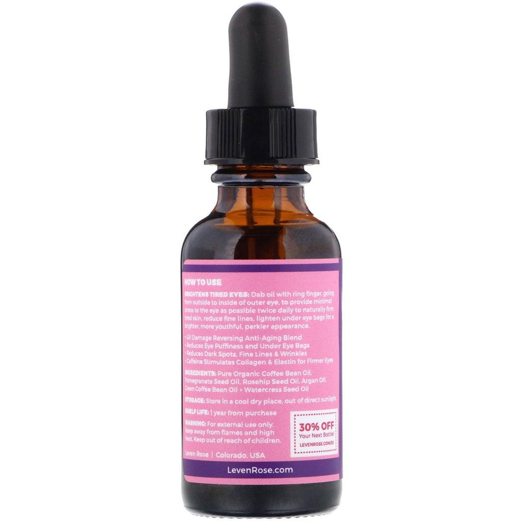 Leven Rose, Coffee Eye Lift Serum, 1 fl oz (30 ml)