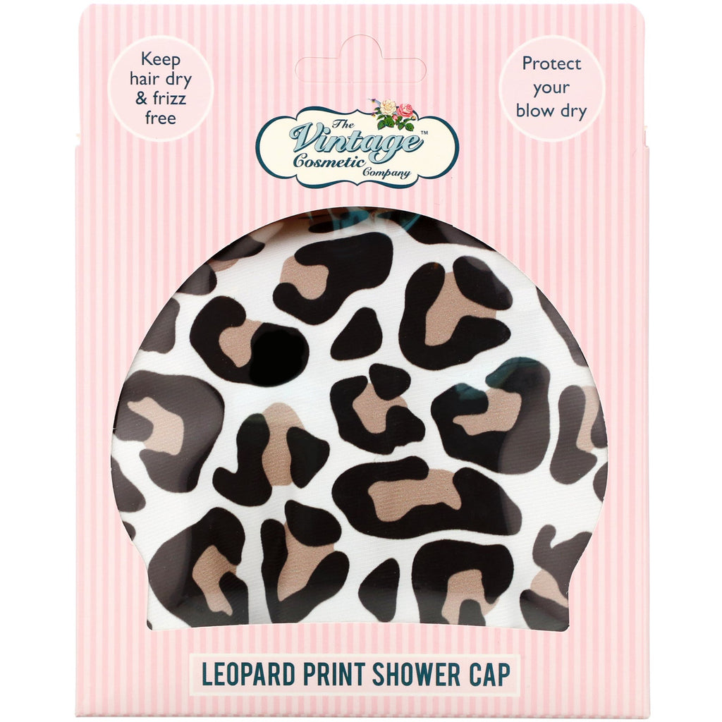 The Vintage Cosmetic Co., Shower Cap, Leopard Print, 1 Count