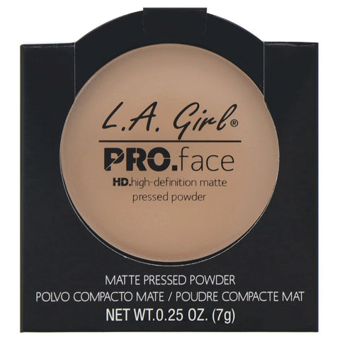 L.A. Girl, Pro Face HD Matte Pressed Powder, Medium Beige, 0.25 oz (7 g)