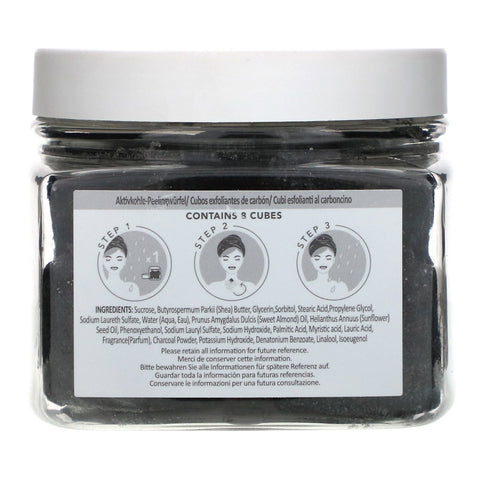 Sunday Rain, Scrub Away, cubos exfoliantes, carbón, 5,29 oz (150 g)