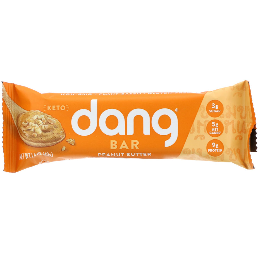 Dang, Keto Bar, Peanut Butter, 12 barer, 1,4 oz (40 g) hver