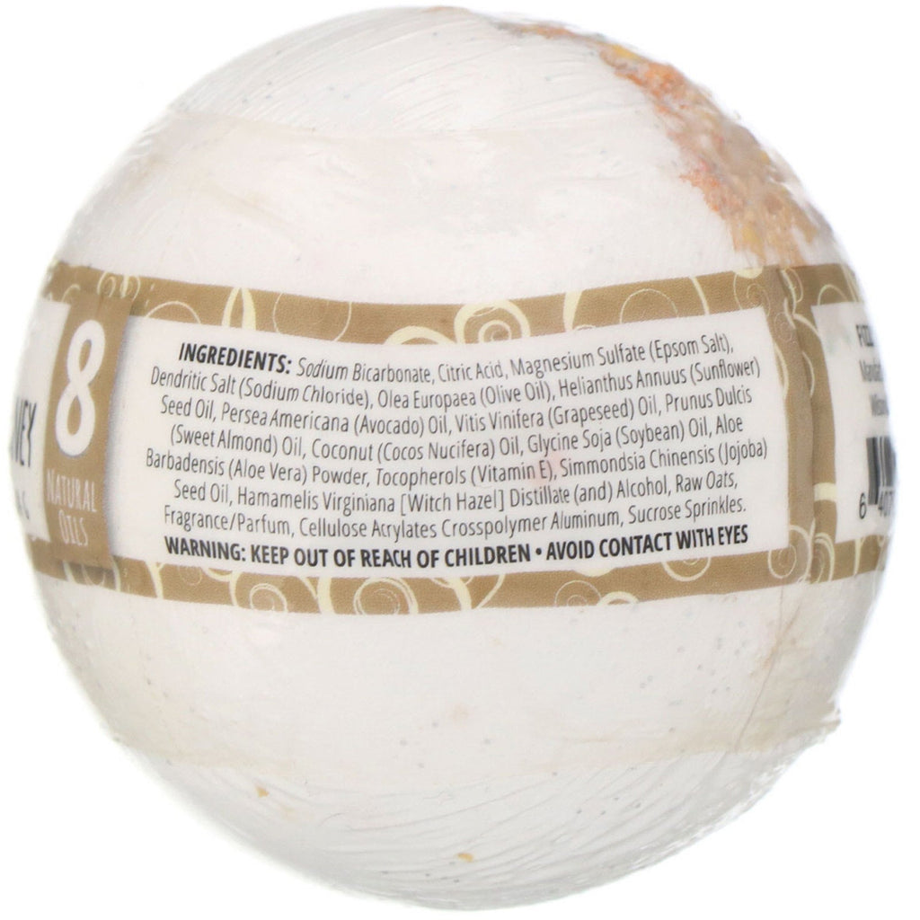 Fizz &amp; Bubble, Artisan Bath Fizzy, Havregryn, Mælk &amp; Honning, 6,5 oz (184 g)