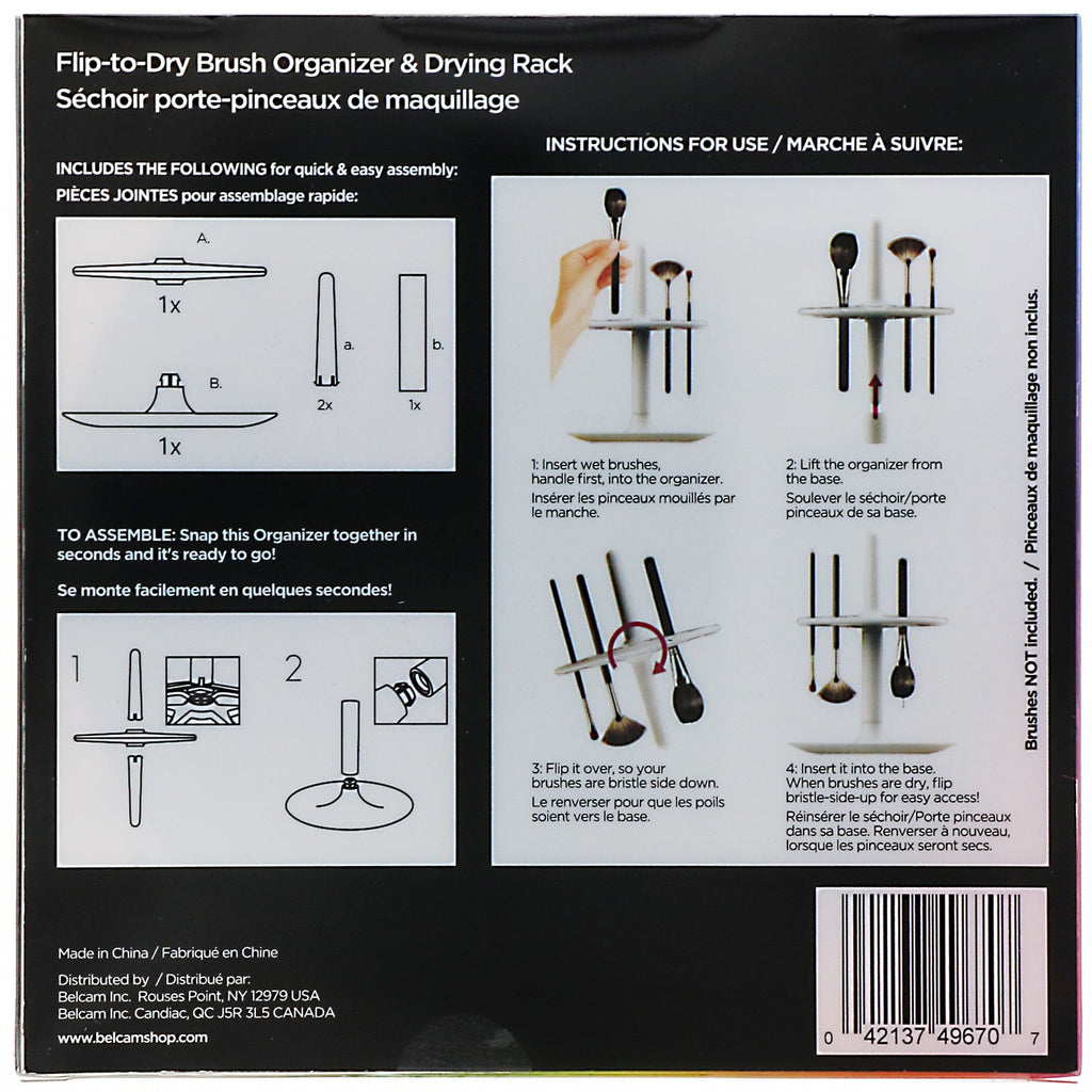 Denco, Flip to Dry Brush Organizer &amp; tørrestativ, 1 tørrestativ