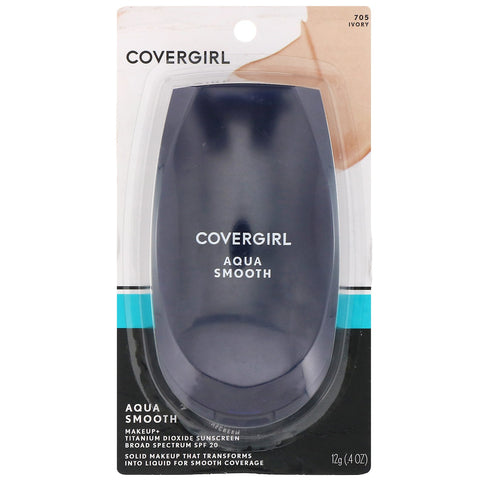 Covergirl, Aqua Smooth, Foundation, SPF 20, 705 Ivory, 0,4 oz (12 g)