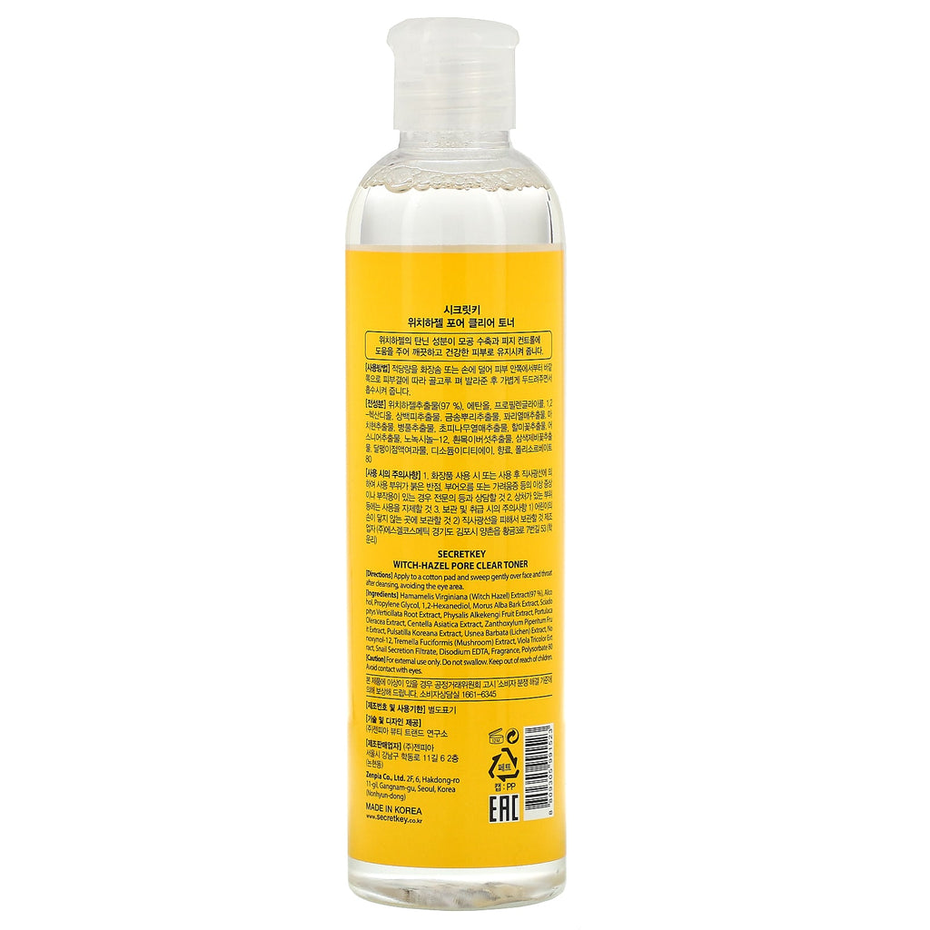 Secret Key, Tónico transparente para poros de hamamelis, 248 ml (8,38 oz. líq.)