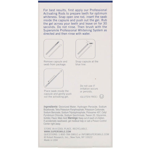 Supersmile, Professional Activating Rods, 12 Individual Rods