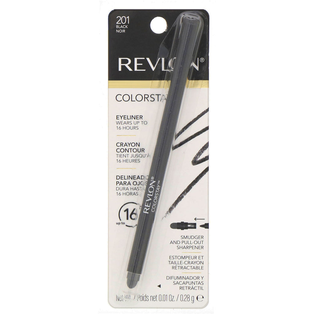 Revlon, Colorstay, Delineador de ojos, Negro 201, 0,28 g (0,01 oz)