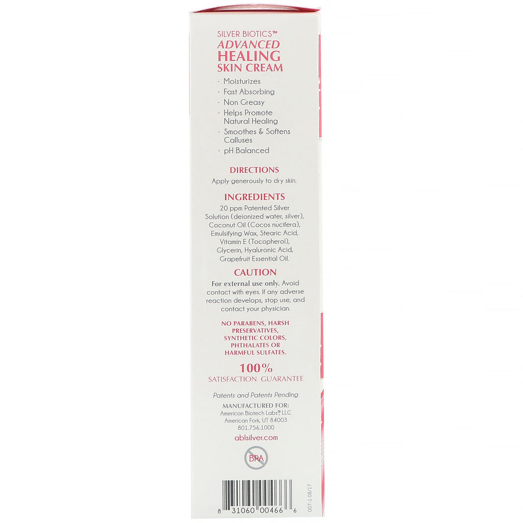 American Biotech Labs, Advanced Healing Skin Cream, Natural Grapefruit Duft, 3,4 oz (96 g)