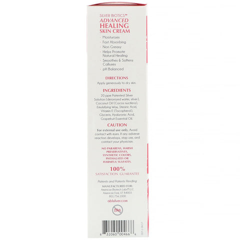 American Biotech Labs, Advanced Healing Skin Cream, Natural Grapefruit Scent, 3.4 oz (96 g)