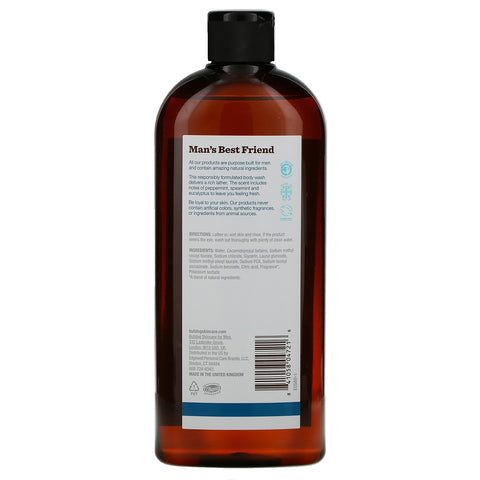 Bulldog Hudpleje til Mænd, Body Wash, Pebermynte & Eucalyptus, 16,9 fl oz (500 ml)