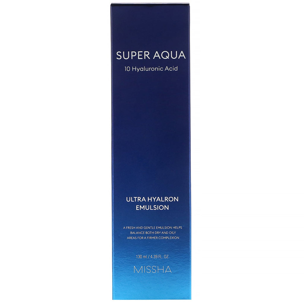 Missha, Super Aqua, Ultra Hyalron Emulsion, 4,39 fl oz (130 ml)