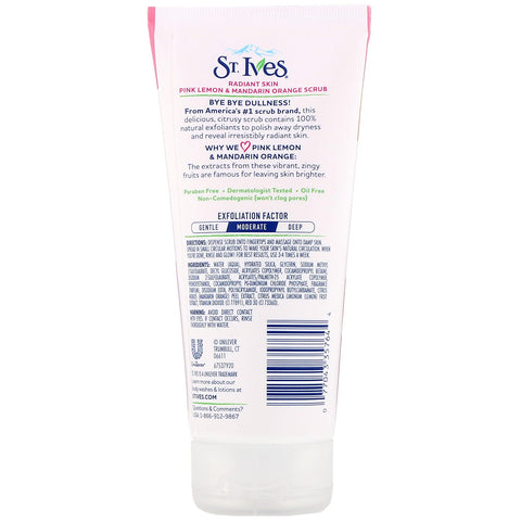 St. Ives, Radiant Skin, Pink Lemon & Mandarin Orange Scrub, 6 oz (170 g)