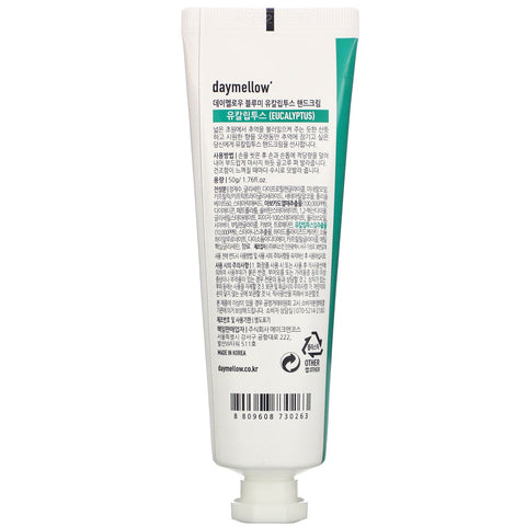 Daymellow, Bloomy Hand Cream, Eucalyptus, 1.76 fl oz (50 g)