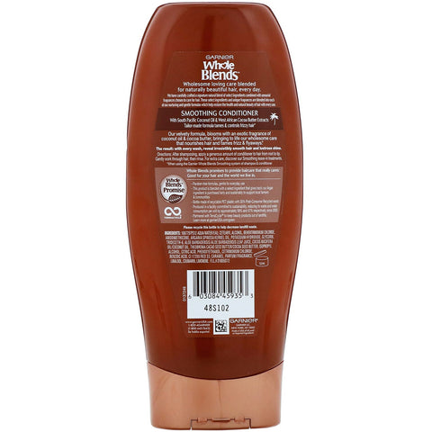 Garnier, Whole Blends, Coconut Oil & Cocoa Butter Smoothing Conditioner, 12.5 fl oz (370 ml)