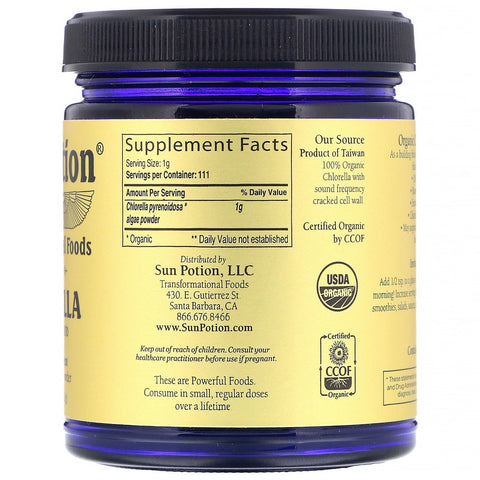 Sun Potion, Chlorella Powder, 111 g (3,9 oz)