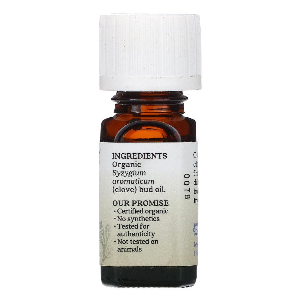 Aura Cacia, ren æterisk olie, nelliker, 0,25 fl oz (7,4 ml)