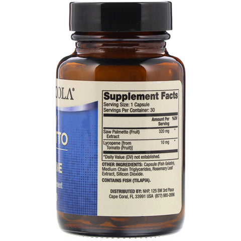 Dr. Mercola, Saw Palmetto med Lycopen, 30 kapsler