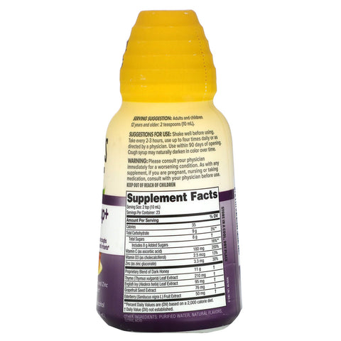 Zarbee's, Jarabe completo para la tos + sistema inmunológico, bayas naturales, 236 ml (8 oz. líq.)