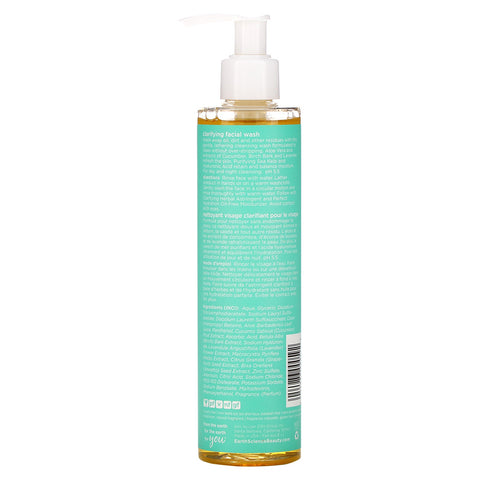 Earth Science, Clarifying Facial Wash, Fedtet og kombinerede hudtyper, 8 fl oz (237 ml)