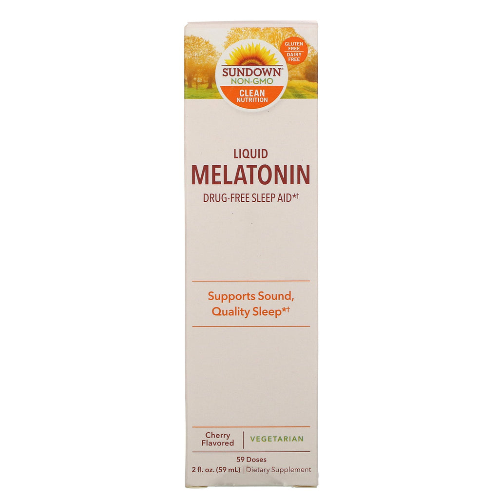 Sundown Naturals, flydende melatonin, kirsebærsmag, 2 fl oz (59 ml)