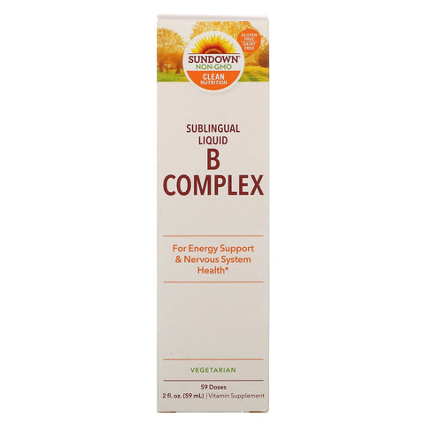 Sundown Naturals, Complejo B líquido sublingual, 2 fl oz (59 ml)