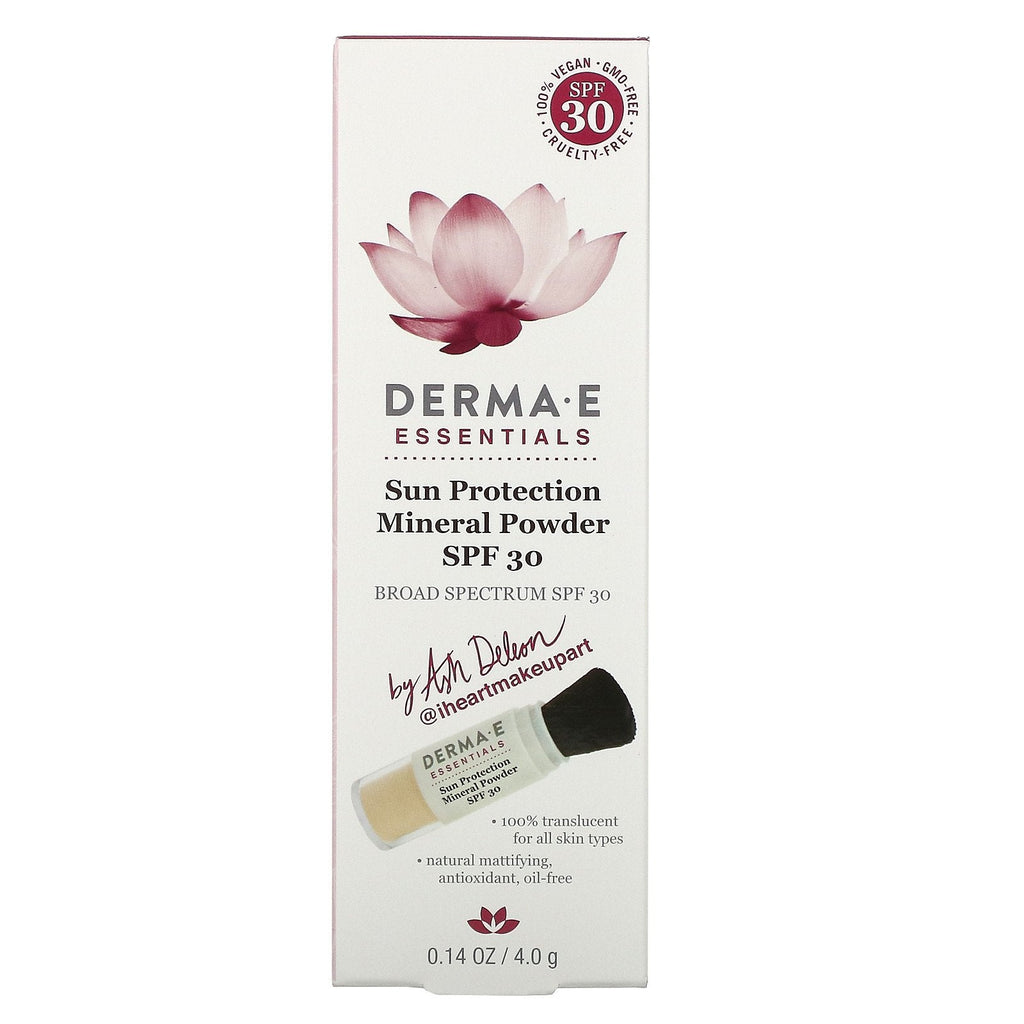 Derma E, Essentials, Polvo mineral de protección solar, SPF 30, 4,0 g (0,14 oz)