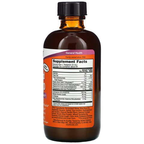 Now Foods, flydende CoQ10, 100 mg, 4 fl oz (118 ml)