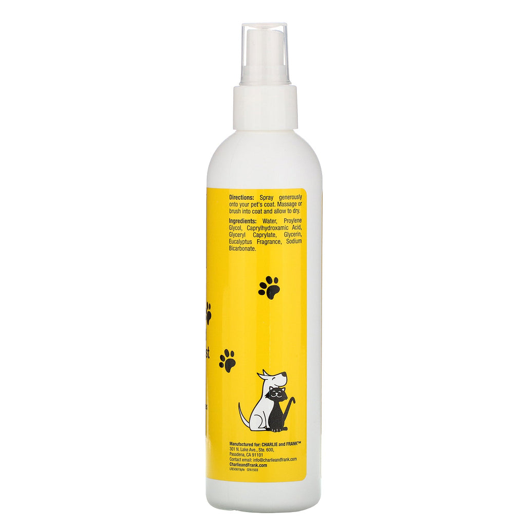 Charlie &amp; Frank, Pet Smell Good Grooming Mist, Eucalyptus, 8 fl oz (237 ml)