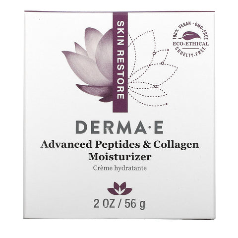 Derma E, Humectante avanzado con péptidos y colágeno, 2 oz (56 g)