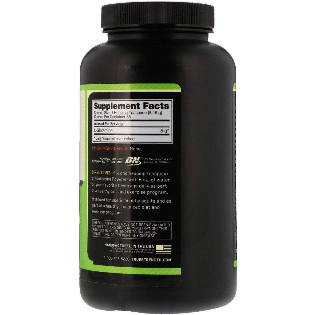 Optimum Nutrition, Glutamine Powder, Unflavored, 10.6 oz (300 g)