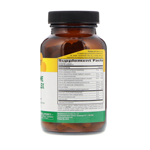 Country Life, Coenzyme B-Complex Caps, 120 veganske kapsler