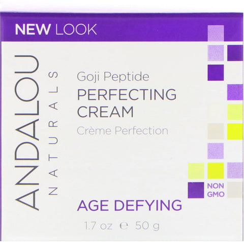 Andalou Naturals, Crema perfeccionadora, péptido de Goji, antienvejecimiento, 50 ml (1,7 oz. líq.)