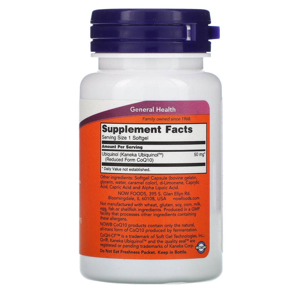 Now Foods, Ubiquinol CoQH-CF, 60 Softgels