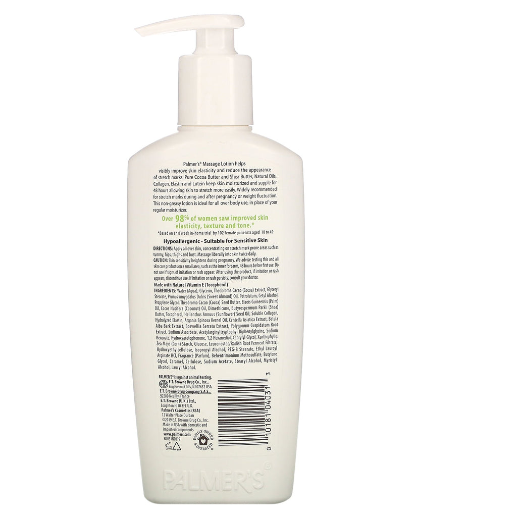 Palmer's, Fórmula de manteca de cacao, loción corporal, loción de masaje para las estrías, 8,5 fl oz (250 ml)