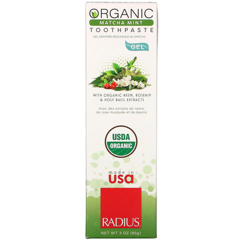 RADIUS, Gel Tandpasta, Matcha Mint, 3 oz (85 g)