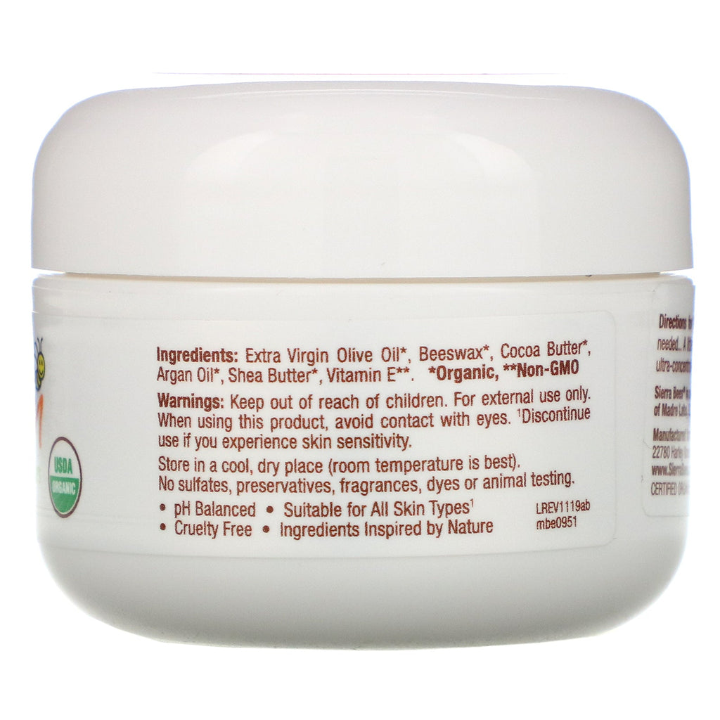 Sierra Bees, Argan Balm With Cocoa & Shea Butter, 1 oz (28 g)