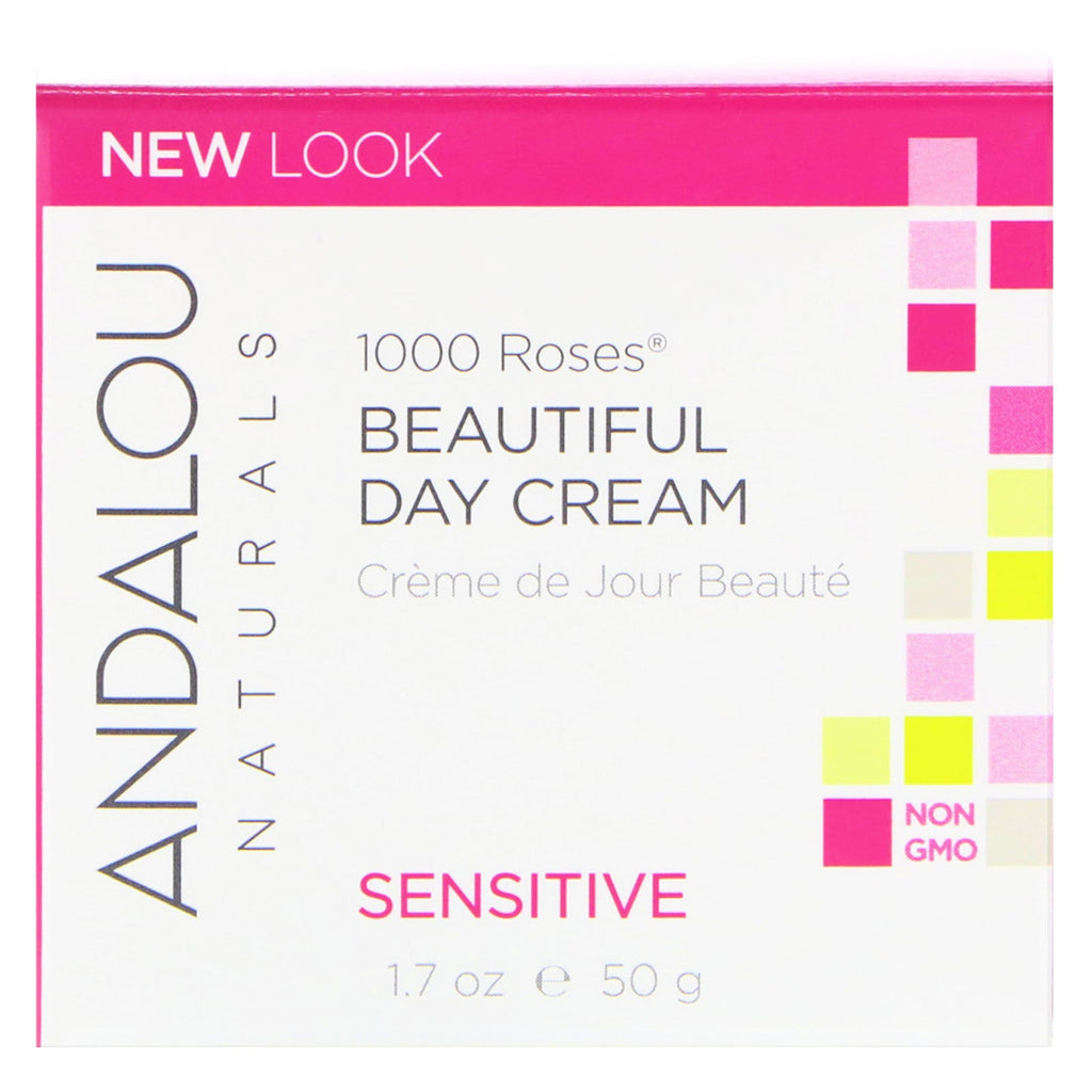 Andalou Naturals, 1000 Roses Beautiful Day Creme, Sensitive, 1,7 oz (50 ml)